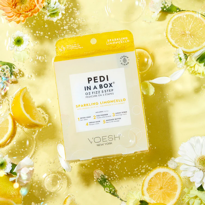 VOESH Sparkling Limoncello Pedi In A Box O2 Fizz Zestaw Do Pedicure 5 Kroków