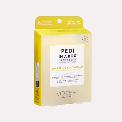 VOESH Sparkling Limoncello Pedi In A Box O2 Fizz Zestaw Do Pedicure 5 Kroków